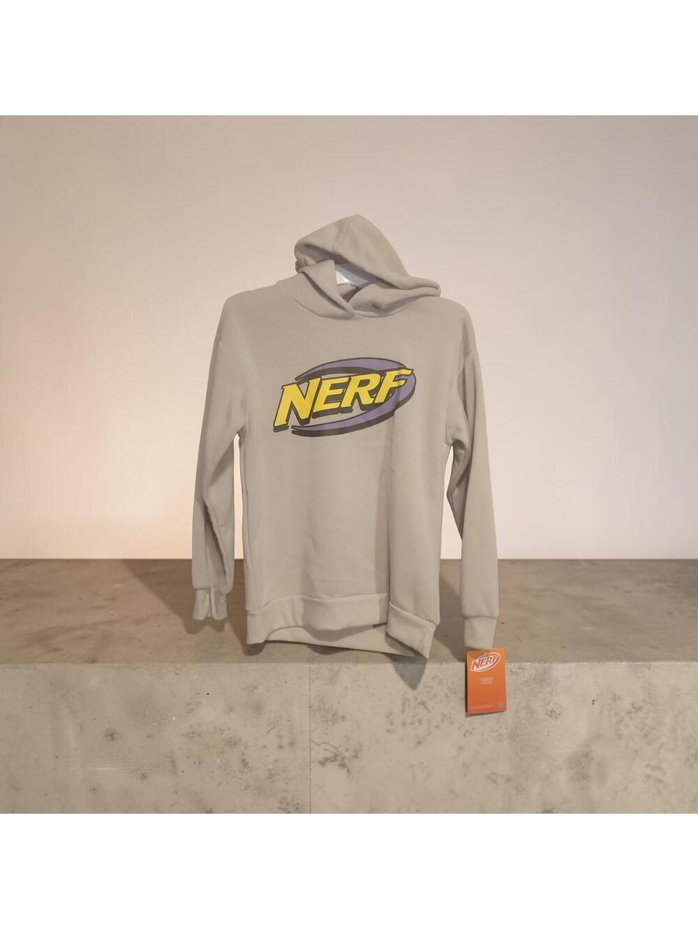 Nerf Pullover Hoodie Sweatshirt Size M Light Beige New With Tags
